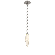 Hammerton LNB0050-15-BS-CA-CH2-L3 - Rock Crystal Pendant with Chain - 15-Inch