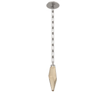 Hammerton LNB0050-15-BS-CB-CH3-L1 - Rock Crystal Pendant with Chain - 15-Inch