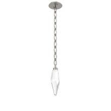 Hammerton LNB0050-15-BS-CC-CH2-L3 - Rock Crystal Pendant with Chain - 15-Inch