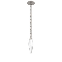 Hammerton LNB0050-15-BS-CC-CH3-L3 - Rock Crystal Pendant with Chain - 15-Inch
