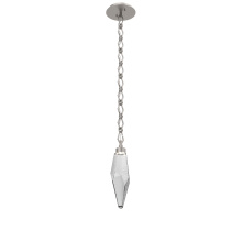Hammerton LNB0050-15-BS-CS-CH1-L3 - Rock Crystal Pendant with Chain - 15-Inch
