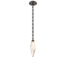 Hammerton LNB0050-15-FB-CA-CH1-L3 - Rock Crystal Pendant with Chain - 15-Inch