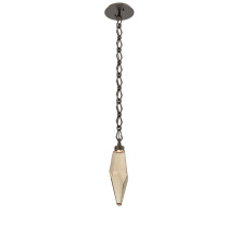 Hammerton LNB0050-15-FB-CB-CH1-L3 - Rock Crystal Pendant with Chain - 15-Inch