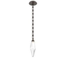 Hammerton LNB0050-15-FB-CC-CH3-L3 - Rock Crystal Pendant with Chain - 15-Inch