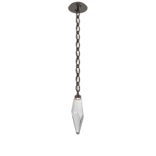 Hammerton LNB0050-15-FB-CS-CH2-L1 - Rock Crystal Pendant with Chain - 15-Inch