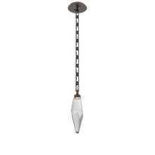 Hammerton LNB0050-15-FB-CS-CH3-L3 - Rock Crystal Pendant with Chain - 15-Inch
