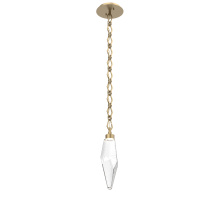 Hammerton LNB0050-15-GB-CC-CH1-L3 - Rock Crystal Pendant with Chain - 15-Inch