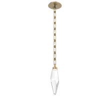 Hammerton LNB0050-15-GB-CC-CH3-L3 - Rock Crystal Pendant with Chain - 15-Inch