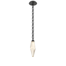 Hammerton LNB0050-15-MB-CA-CH2-L3 - Rock Crystal Pendant with Chain - 15-Inch