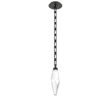 Hammerton LNB0050-15-MB-CC-CH3-L1 - Rock Crystal Pendant with Chain - 15-Inch