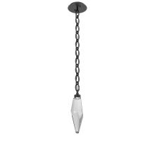 Hammerton LNB0050-15-MB-CS-CH2-L3 - Rock Crystal Pendant with Chain - 15-Inch