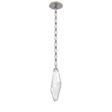 Hammerton LNB0050-17-BS-CC-CH1-L1 - Rock Crystal Pendant with Chain - 17-Inch