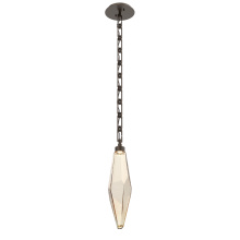 Hammerton LNB0050-19-FB-CA-CH3-L3 - Rock Crystal Pendant with Chain - 19-Inch