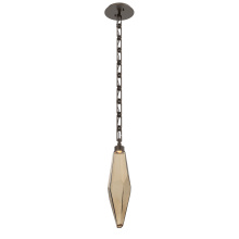 Hammerton LNB0050-19-FB-CB-CH3-L1 - Rock Crystal Pendant with Chain - 19-Inch