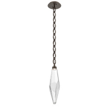 Hammerton LNB0050-19-FB-CC-CH2-L1 - Rock Crystal Pendant with Chain - 19-Inch