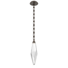 Hammerton LNB0050-19-FB-CC-CH3-L1 - Rock Crystal Pendant with Chain - 19-Inch