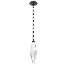 Hammerton LNB0050-19-MB-CC-CH3-L1 - Rock Crystal Pendant with Chain - 19-Inch