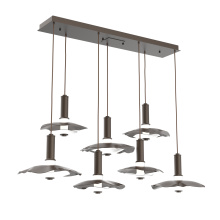 Hammerton PLB0099-07-FB-00-C01-L3-WI - Cumulus Linear 7pc Multi-Pendant