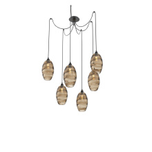 Hammerton SCB0035-06-MB-OB-C01-E2 - Ellisse Round 6pc Swag Multi-Pendant