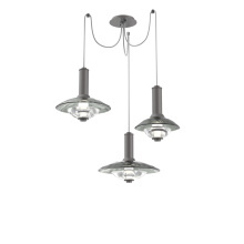 Hammerton SCB0098-03-GP-SG-C01-L3 - Cirrus Round 3pc Swag Multi-Pendant Chandelier