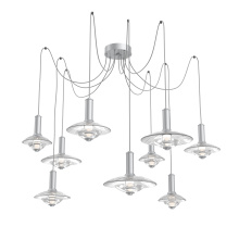 Hammerton SCB0098-09-CS-CG-C01-L3 - Cirrus Round 9pc Swag Multi-Pendant Chandelier