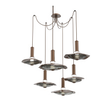 Hammerton SCB0099-06-BB-00-C01-L3-SG - Cumulus Round 6pc Swag Multi-Pendant Chandelier