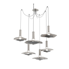Hammerton SCB0099-06-BS-00-C01-L3-BI - Cumulus Round 6pc Swag Multi-Pendant Chandelier