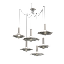 Hammerton SCB0099-06-BS-00-C01-L3-SG - Cumulus Round 6pc Swag Multi-Pendant Chandelier