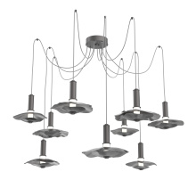 Hammerton SCB0099-09-GP-00-C01-L3-BI - Cumulus Round 9pc Swag Multi-Pendant Chandelier