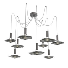 Hammerton SCB0099-09-GP-00-C01-L3-SG - Cumulus Round 9pc Swag Multi-Pendant Chandelier