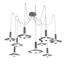 Hammerton SCB0099-09-GP-00-C01-L3-WI - Cumulus Round 9pc Swag Multi-Pendant Chandelier