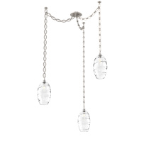 Hammerton SNB0035-03-BS-OC-CH2-E2 - Ellisse Multi Light Pendant Multi Port Canopy Beige Silver