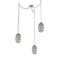 Hammerton SNB0035-03-BS-OS-CH2-E2 - Ellisse Multi Light Pendant Multi Port Canopy Beige Silver