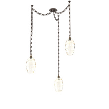 Hammerton SNB0035-03-FB-OA-CH3-E2 - Ellisse Multi Light Pendant Multi Port Canopy Flat Bronze