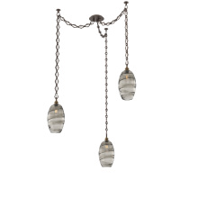Hammerton SNB0035-03-FB-OS-CH1-E2 - Ellisse Multi Light Pendant Multi Port Canopy Flat Bronze