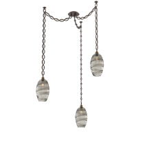 Hammerton SNB0035-03-FB-OS-CH2-E2 - Ellisse Multi Light Pendant Multi Port Canopy Flat Bronze