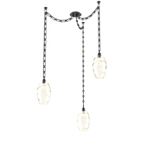 Hammerton SNB0035-03-MB-OA-CH3-E2 - Ellisse Multi Light Pendant Multi Port Canopy Matte Black