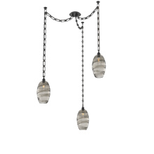 Hammerton SNB0035-03-MB-OS-CH3-E2 - Ellisse Multi Light Pendant Multi Port Canopy Matte Black