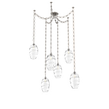 Hammerton SNB0035-06-BS-OC-CH2-E2 - Ellisse Multi Light Pendant Multi Port Canopy Beige Silver