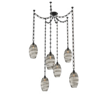 Hammerton SNB0035-06-MB-OS-CH3-E2 - Ellisse Multi Light Pendant Multi Port Canopy Matte Black