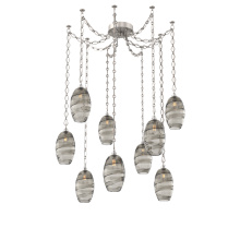 Hammerton SNB0035-09-BS-OS-CH1-E2 - Ellisse Multi Light Pendant Multi Port Canopy Beige Silver