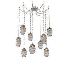 Hammerton SNB0035-09-BS-OS-CH3-E2 - Ellisse Multi Light Pendant Multi Port Canopy Beige Silver