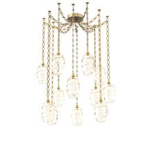 Hammerton SNB0035-12-GB-OA-CH2-E2 - Ellisse Multi Light Pendant Multi Port Canopy Gilded Brass