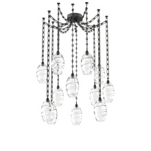 Hammerton SNB0035-12-MB-OC-CH3-E2 - Ellisse Multi Light Pendant Multi Port Canopy Matte Black