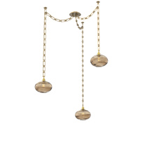 Hammerton SNB0036-03-GB-OB-CH3-E2 - Coppa Multi Light Pendant Multi Port Canopy Gilded Brass