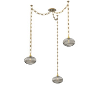 Hammerton SNB0036-03-GB-OS-CH3-E2 - Coppa Multi Light Pendant Multi Port Canopy Gilded Brass