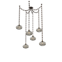 Hammerton SNB0036-06-FB-OS-CH3-E2 - Coppa Multi Light Pendant Multi Port Canopy Flat Bronze