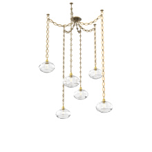 Hammerton SNB0036-06-GB-OC-CH2-E2 - Coppa Multi Light Pendant Multi Port Canopy Gilded Brass