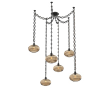 Hammerton SNB0036-06-MB-OB-CH2-E2 - Coppa Multi Light Pendant Multi Port Canopy Matte Black