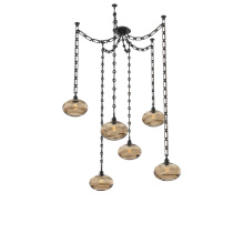 Hammerton SNB0036-06-MB-OB-CH3-E2 - Coppa Multi Light Pendant Multi Port Canopy Matte Black